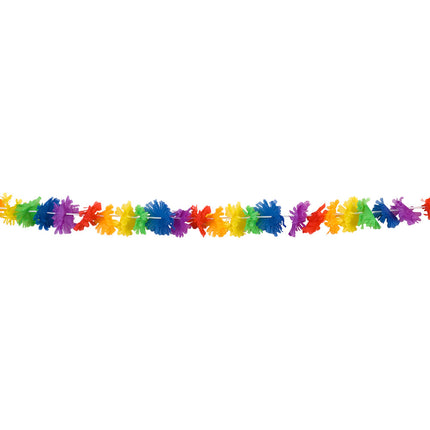 E-Carnavalskleding.nl Polyester slinger Rainbow flowers