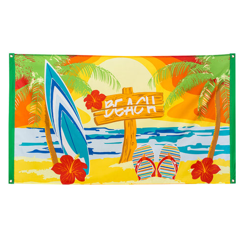 E-Carnavalskleding.nl Polyester vlag 'Beach'