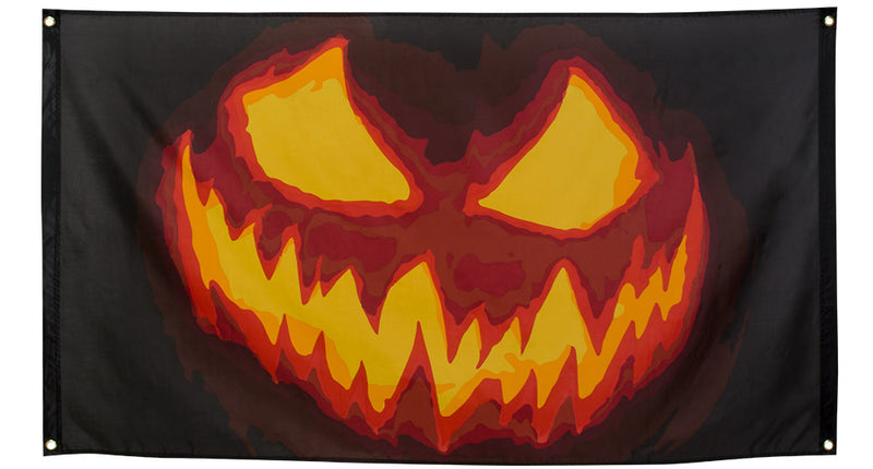 E-Carnavalskleding.nl Polyester vlag Creepy pumpkin