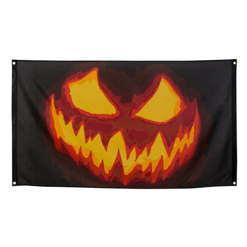 E-Carnavalskleding.nl Polyester vlag Creepy pumpkin