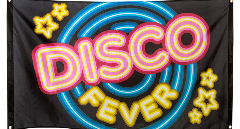 E-Carnavalskleding.nl Polyester vlag 'Disco fever'