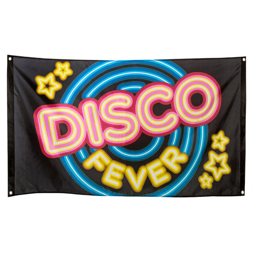 E-Carnavalskleding.nl Polyester vlag 'Disco fever'
