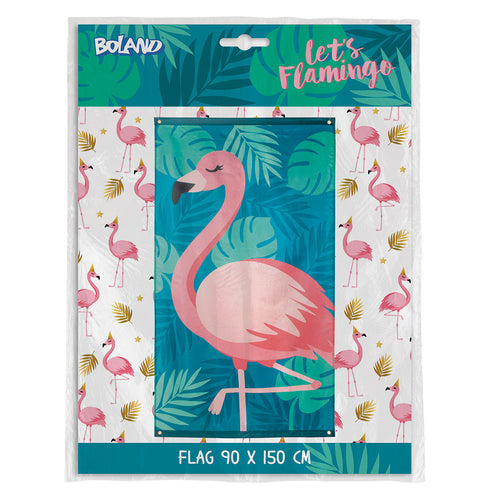 E-Carnavalskleding.nl Polyester vlag Flamingo
