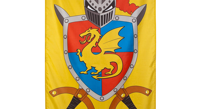 E-Carnavalskleding.nl Polyester vlag Knights & dragons