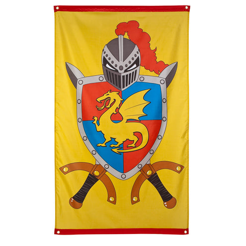 E-Carnavalskleding.nl Polyester vlag Knights & dragons