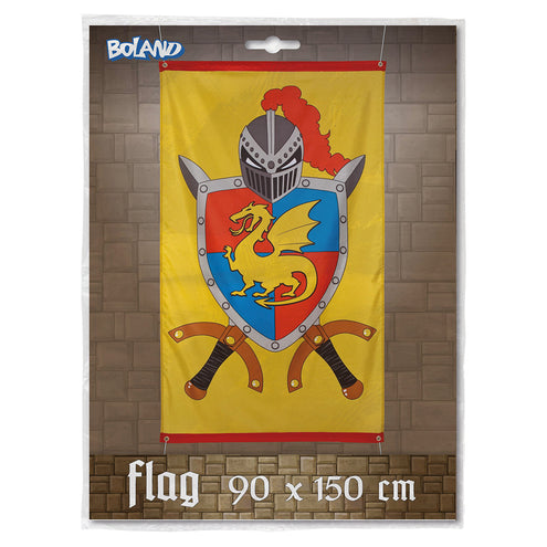 E-Carnavalskleding.nl Polyester vlag Knights & dragons