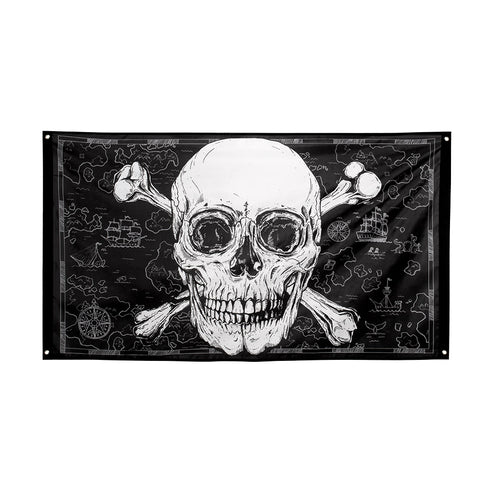 E-Carnavalskleding.nl Polyester vlag Piraten