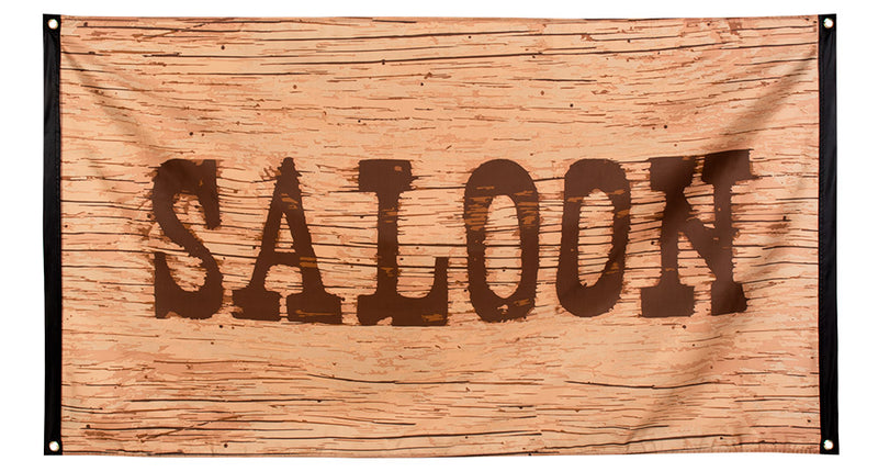E-Carnavalskleding.nl Polyester vlag Wild West 'Saloon'