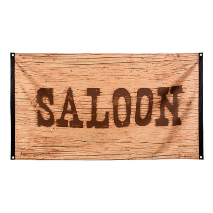 E-Carnavalskleding.nl Polyester vlag Wild West 'Saloon'