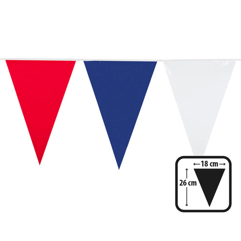 E-Carnavalskleding.nl Polyester vlaggenlijn rood/wit/blauw