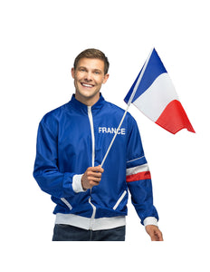E-Carnavalskleding.nl Polyester zwaaivlag Frankrijk