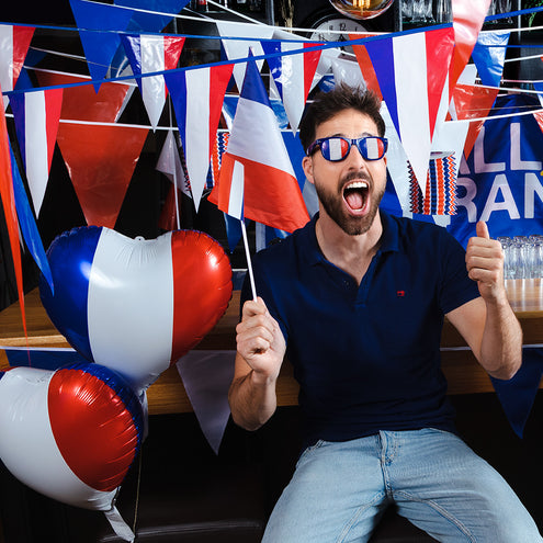 E-Carnavalskleding.nl Polyester zwaaivlag Frankrijk