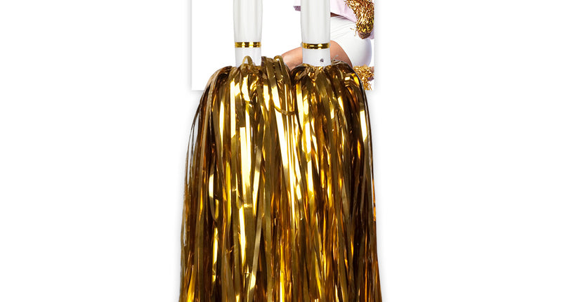 E-Carnavalskleding.nl Pompoms Metallic goud