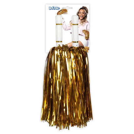 E-Carnavalskleding.nl Pompoms Metallic goud