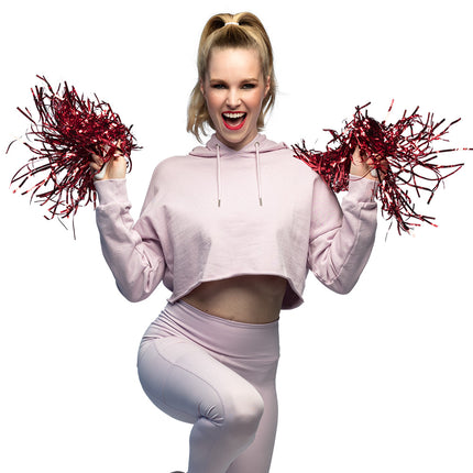 E-Carnavalskleding.nl Pompoms Metallic rood