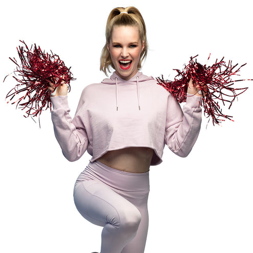 E-Carnavalskleding.nl Pompoms Metallic rood