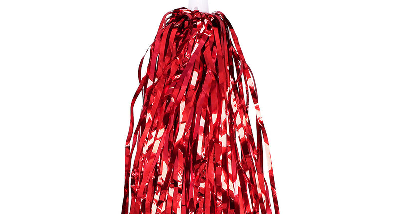 E-Carnavalskleding.nl Pompoms Metallic rood