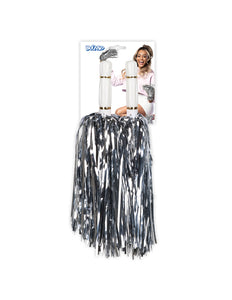 E-Carnavalskleding.nl Pompoms Metallic zilver