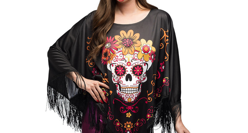 E-Carnavalskleding.nl Poncho Catrina Day of the death