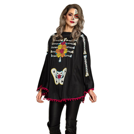 E-Carnavalskleding.nl Poncho Day of the Dead