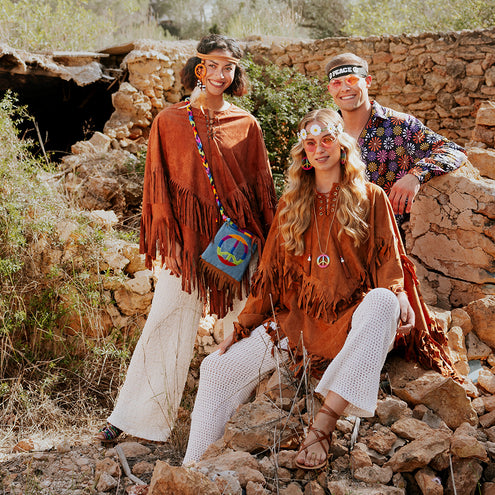 E-Carnavalskleding.nl Poncho Hippie boho