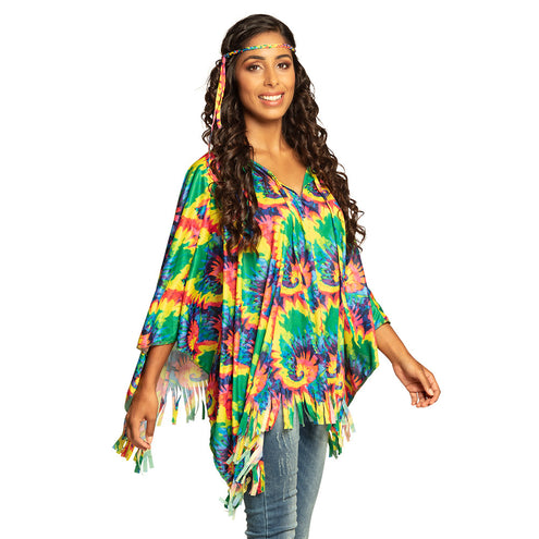 E-Carnavalskleding.nl Poncho hippie psychedelic
