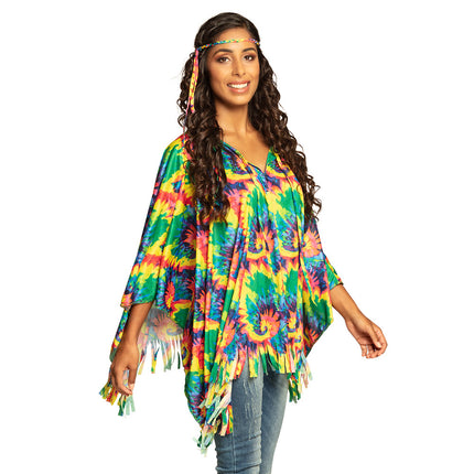 E-Carnavalskleding.nl Poncho hippie psychedelic