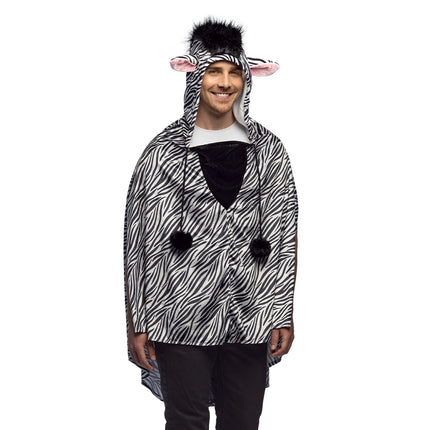 E-Carnavalskleding.nl Poncho Zebra