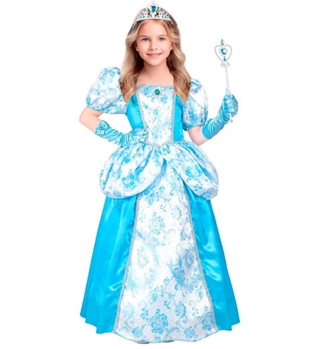 E-Carnavalskleding.nl Prinses blauw kostuum Emma kinderen