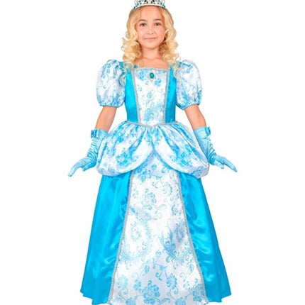 E-Carnavalskleding.nl Prinses blauw kostuum Emma kinderen