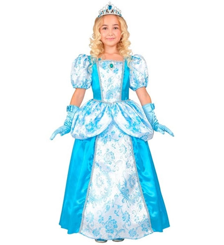 E-Carnavalskleding.nl Prinses blauw kostuum Emma kinderen