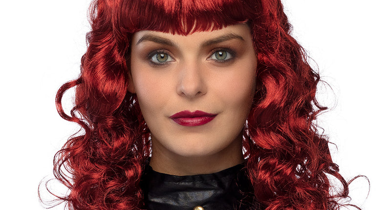 E-Carnavalskleding.nl Pruik Lady Steampunk rood