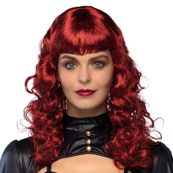 E-Carnavalskleding.nl Pruik Lady Steampunk rood