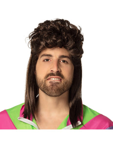E-Carnavalskleding.nl Pruik Larry bruin new kids matje