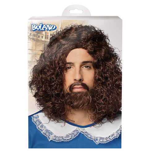 E-Carnavalskleding.nl Pruik Musketier bruin  D'artagnan