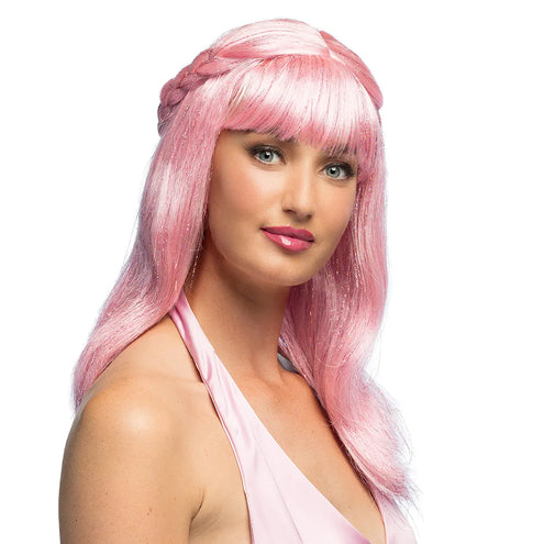 E-Carnavalskleding.nl Pruik Pink sweety