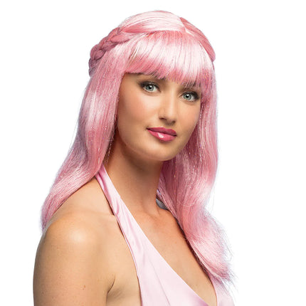 E-Carnavalskleding.nl Pruik Pink sweety