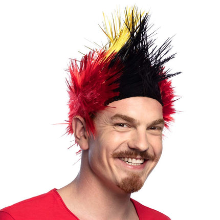 E-Carnavalskleding.nl Pruik Punk Belgie hanenkam