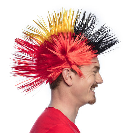 E-Carnavalskleding.nl Pruik Punk Belgie hanenkam