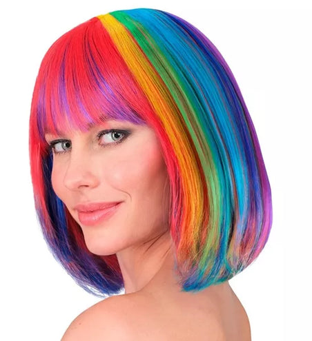 E-Carnavalskleding.nl Pruik regenboog Fleur