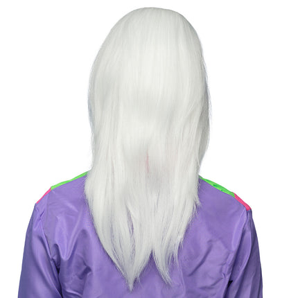 E-Carnavalskleding.nl Pruik Retro babe wit lang haar