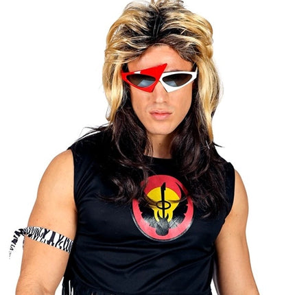 E-Carnavalskleding.nl Pruik rocker 80's jaren Luke