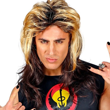 E-Carnavalskleding.nl Pruik rocker 80's jaren Luke