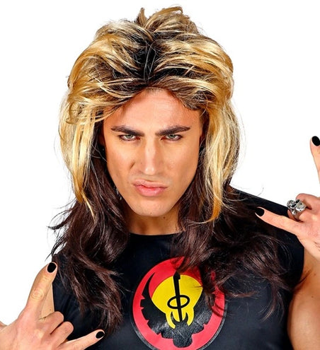 E-Carnavalskleding.nl Pruik rocker 80's jaren Luke