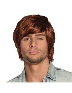 E-Carnavalskleding.nl Pruik Tyler bruin