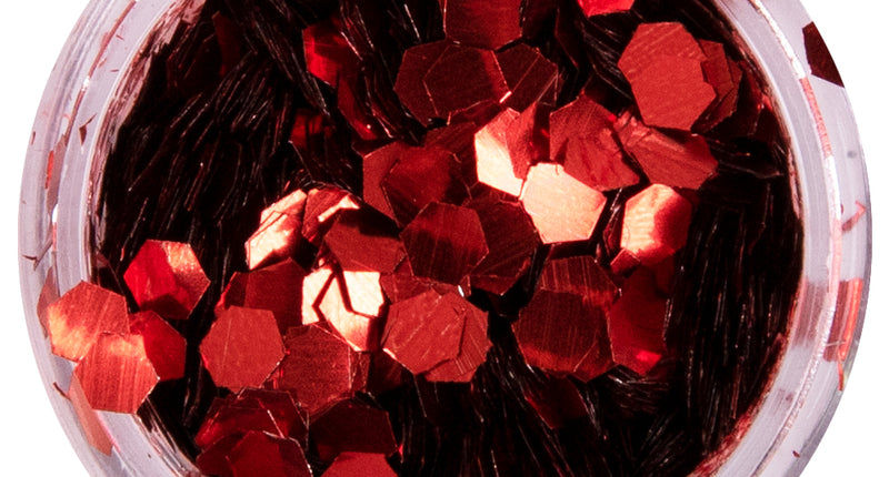 E-Carnavalskleding.nl PXP biologisch afbreekbare chunky glitter Laser Rood 2,5 gram