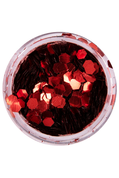 E-Carnavalskleding.nl PXP biologisch afbreekbare chunky glitter Laser Rood 2,5 gram