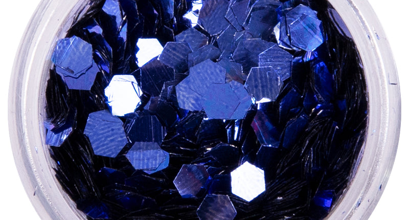 E-Carnavalskleding.nl PXP biologisch afbreekbare chunky glitter Sapphire Blue 2,5 gram