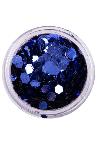 E-Carnavalskleding.nl PXP biologisch afbreekbare chunky glitter Sapphire Blue 2,5 gram