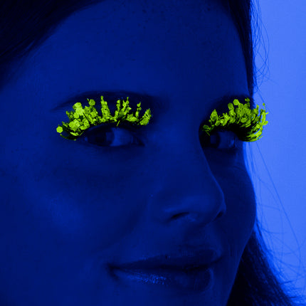 E-Carnavalskleding.nl PXP fluorescerende glitter wimpers elfje